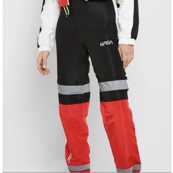 Forever 21 NASA Reflective High Rise Wind Pants, Athletic Pants, Nylon Pants - Picture 2 of 12